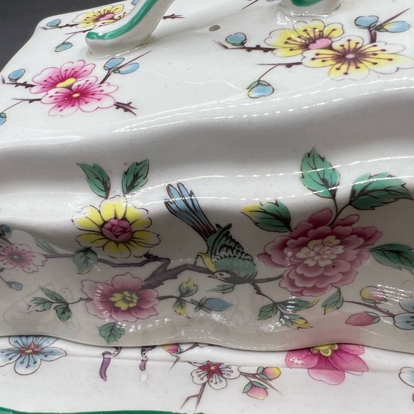 🍎OLD FOLEY Vintage Chesse Covered Dish🦜🌿 - Picture 6 of 7